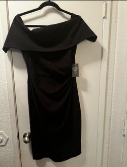 Vince Camuto Popover Cocktail Black Off Shoulder Dress Size 4 Formal Cocktail