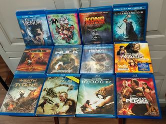 Blu-rays Action, beasts, anti- hero, battle movies $4ea or 3 for $10