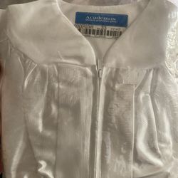 New, Kids White Graduation Gown 