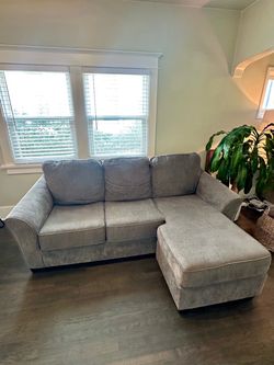 Couch with chaise lounger