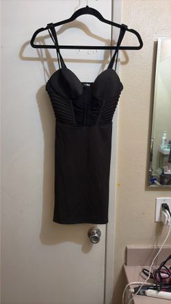 Fashion, nova black corset, classic mini dress