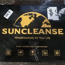 New in box SUNCLEANSE matte black shower faucet set .