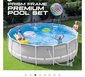 Intex Pool 20 by 20 52inches tall brand new sealed boxes