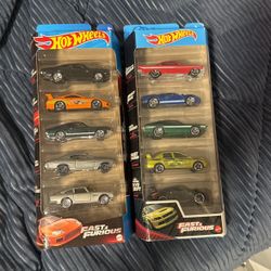 Fast & Furious 5pk Hotwheel Sets