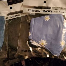 Denim Masks With Adjustable Earloops 