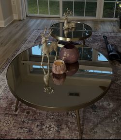 Pair Of Mirrored Coffee Tables