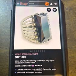 Men’s Thai Sterling Silver Onyx Ring