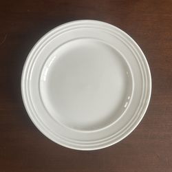 6-pc White Porcelain Plate Set