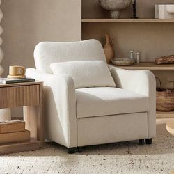 mopio Sophie 4-in-1 Convertible Sleeper Chair Bed, Accent Chair, Chaise Lounge, Comfy Reading Armchair, Pull Out Sofa Bed with Adjustable Backrest for