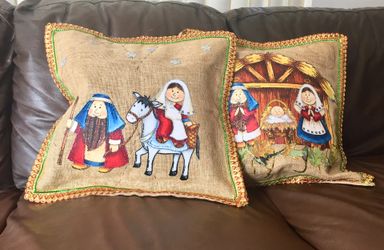 Burlap Throw Pillows