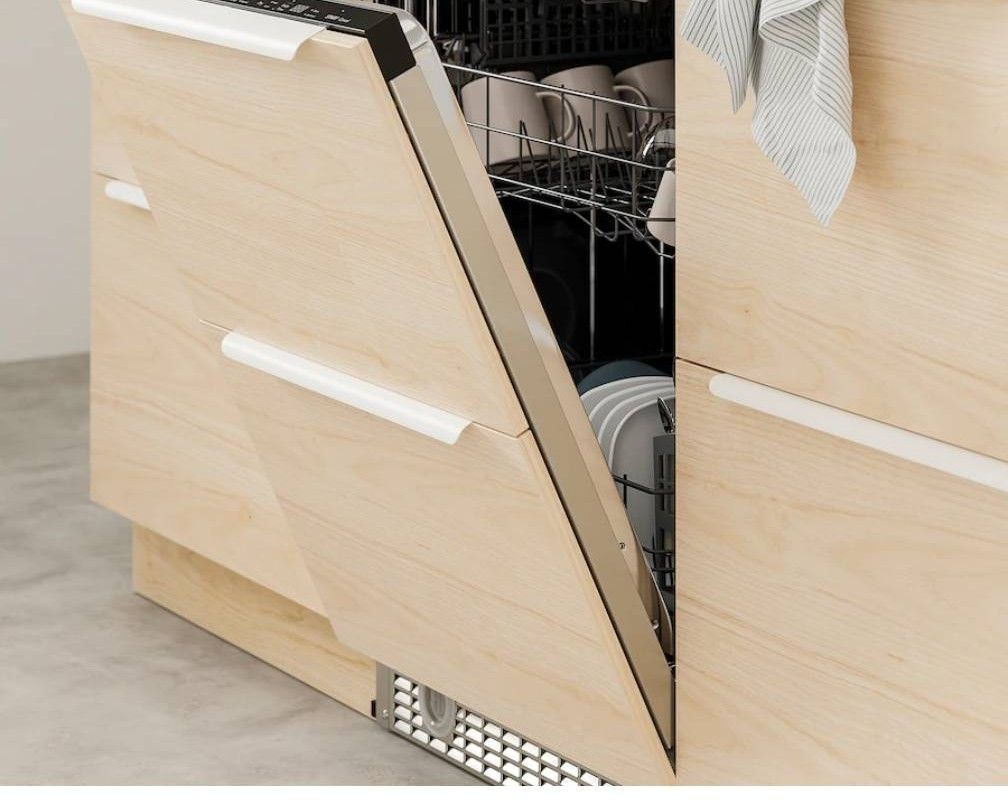 PANEL READY DISHWASHER 2 rack custom or ikea panel stainless interior built in