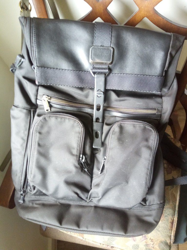 Beautiful Tumi Backpack W/ Leather Accent