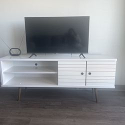 White TV Stand. New! 