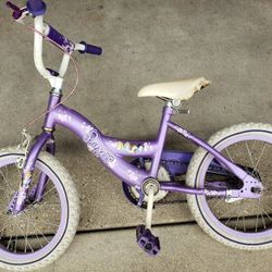 Girls Purple Princess Bike 16 Inch