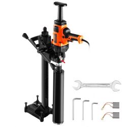 Core Drill Machine, 0.8-6.3in Drilling Diameter Handheld Diamond Core Drill Rig with Stand and Core Drill Bit, 2000W Rugged Concrete Core Drill, Wet a