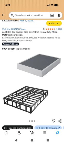 King box spring