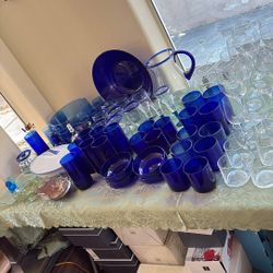 Blue Glassware