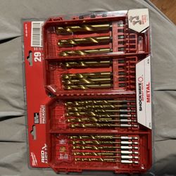 Milwaukee 29 Piece Red Helix Drill Bits