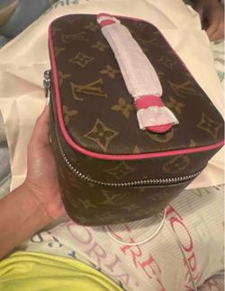 Louis Vuitton Monogram Vanity Case Pink Trim
