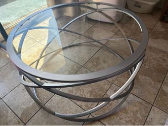 Glass coffee table