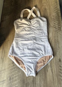 Suffolk London white leotard for ballet & gymnastics size small adult