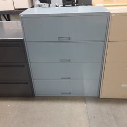 4 Drawer Lateral File Cabinet w/ Roll Out Shelves