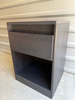 Black nightstand with LED lighting