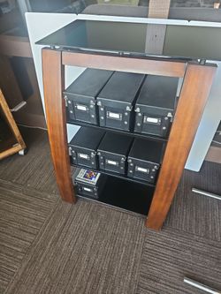 Wood & Glass Audio Video Game Stand