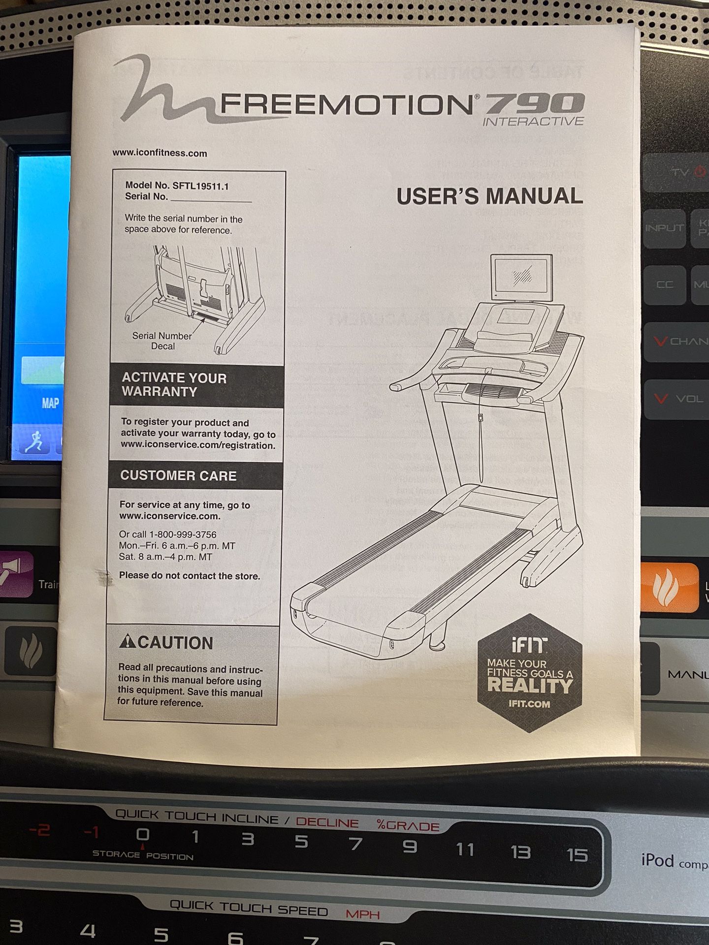 Freemotion 790 interactive treadmill manual hotsell