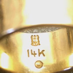 Retired 10mm  14kt Hammered Band  James Avery