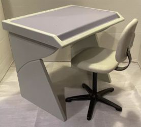 American Girl Doll Pleasant Company Computer Desk And Chair VTG Purple Gray