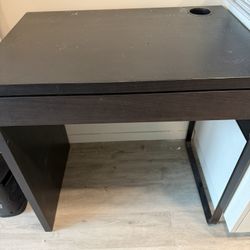 IKEA - Black Wood Desk