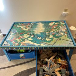 Thomas the train table and tracks and trains etc