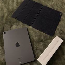 iPad Air 5th Gen 64GB + Apple Pencil 2nd Gen + Case – Like New!