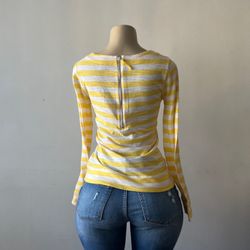 New Cute Striped Yellow Top