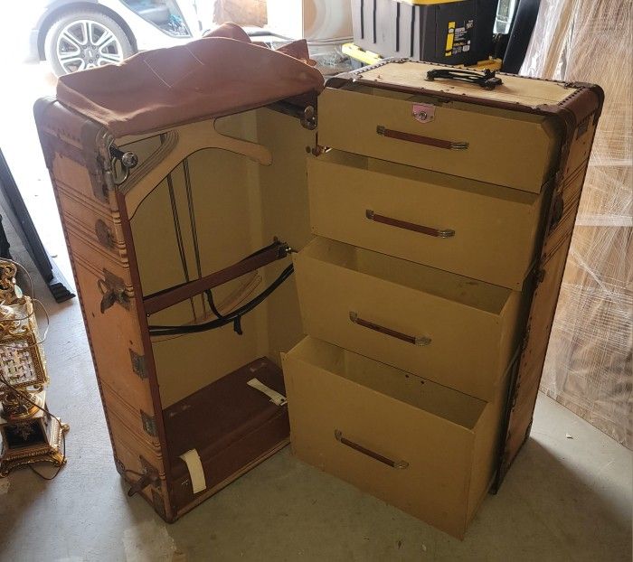 Vintage Steamer Wardrobe Trunk