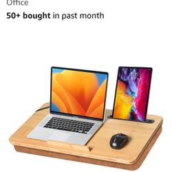 Oversized Lap Desk, 24" Extra Large with Cushion,Fits up to 19 inch Laptop, Laptop Desk for Bed,Couch, Home Office