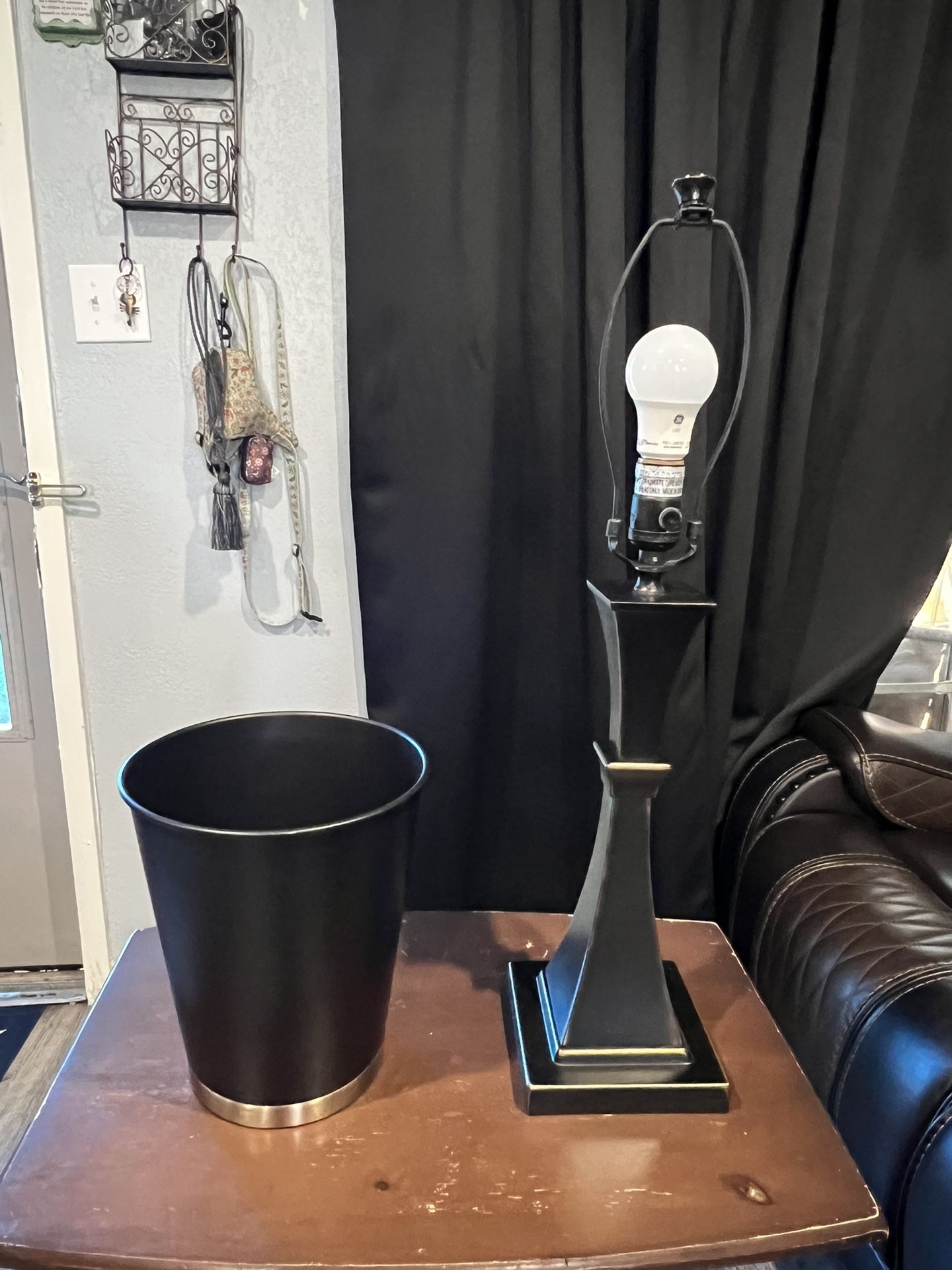 Lamp $5 Trash can $5 