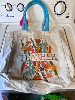Teacher Canvas Tote Bag