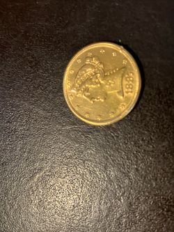 Gold 1887 $5 Liberty coin BU