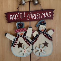 Vintage Patriotic Snowman Advent Calendar
