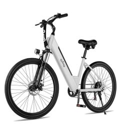 Qlife Cityone Electric Bike for Adults & Teens, Step-Through Commuter Ebike, 1000W Peak Motor, 55-Mile Range, 48V Removable Battery, 26-Inch City Tire