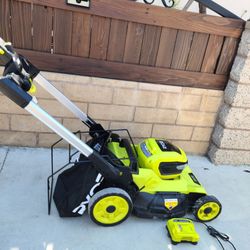 Ryobi 40v Hp Brushless 21-in Cordless Battery Walk Behind Self Propelled Lawn Mower 