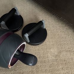 Push Up Bars Swivel  and Ab Roller 
