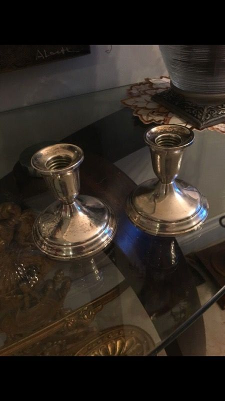 925K Sterling Silver candle holders