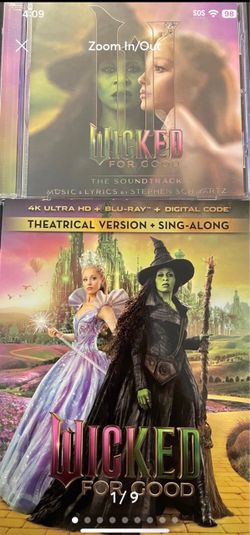 WICKED For Good Movie + Soundtrack (4K + Blu-Ray + CD) Ariana Grande!