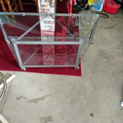 TV Stand metal and glass fit 55 inch