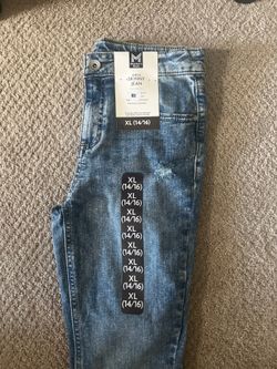 NWT Member's Mark Girls Mid-Rise Skinny Jeans - Medium Wash Size XL (14/16)