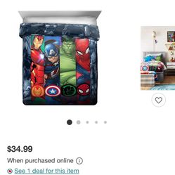 Twin Bedding/ Marvel Room Decor 