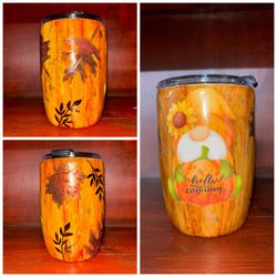 Fall / Autumn Gnome 12 oz tumbler